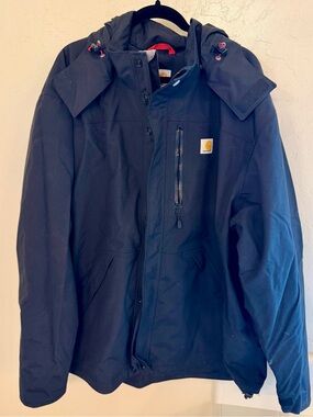 Carhartt Shoreline Hooded Raincoat - Black